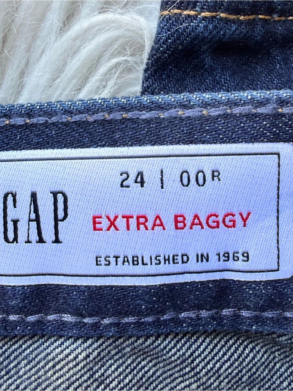 NWT GAP x The Hailey Bieber Extra Baggy Jeans Denim Midnight Indigo Wide Leg 24